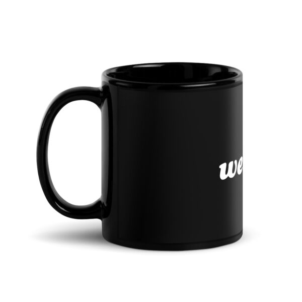 "i heart wedgies!" Glossy Black Mug - Image 2